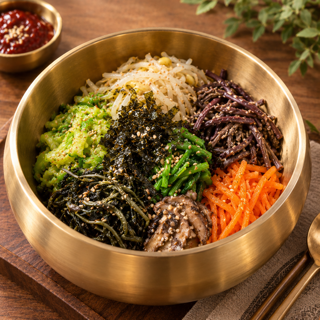 산채비빔밥 단품 메뉴 연출 이미지